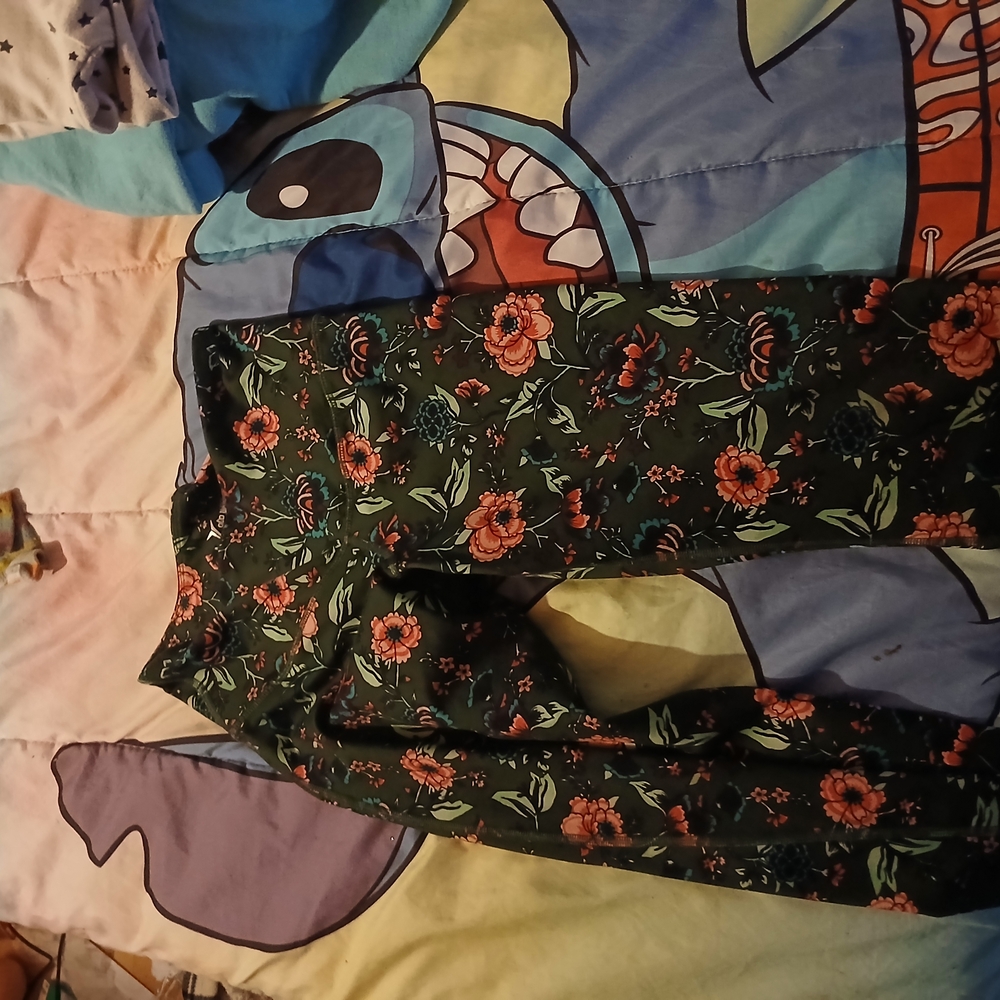 Floral Green Leggings